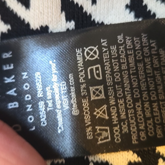 Ted Baker London Stylish Syrenia Black/White Houndstooth Top - Picture 8 of 10